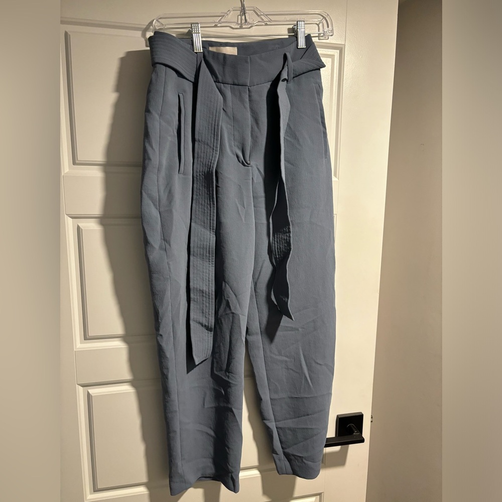 Blue wilfred tie front pants